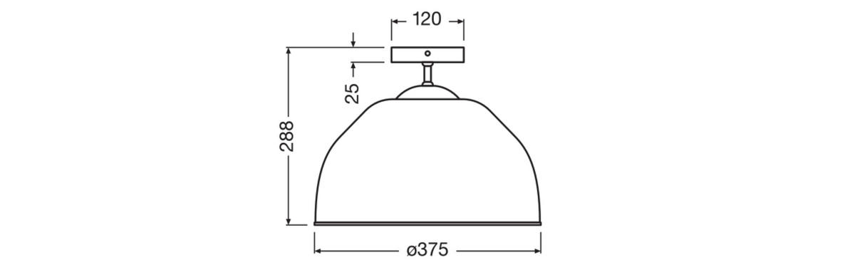 DECKENLEUCHTE 37,5/28,8 cm   - KONVENTIONELL, Papier/Metall (37,5/28,8cm) - Ledvance