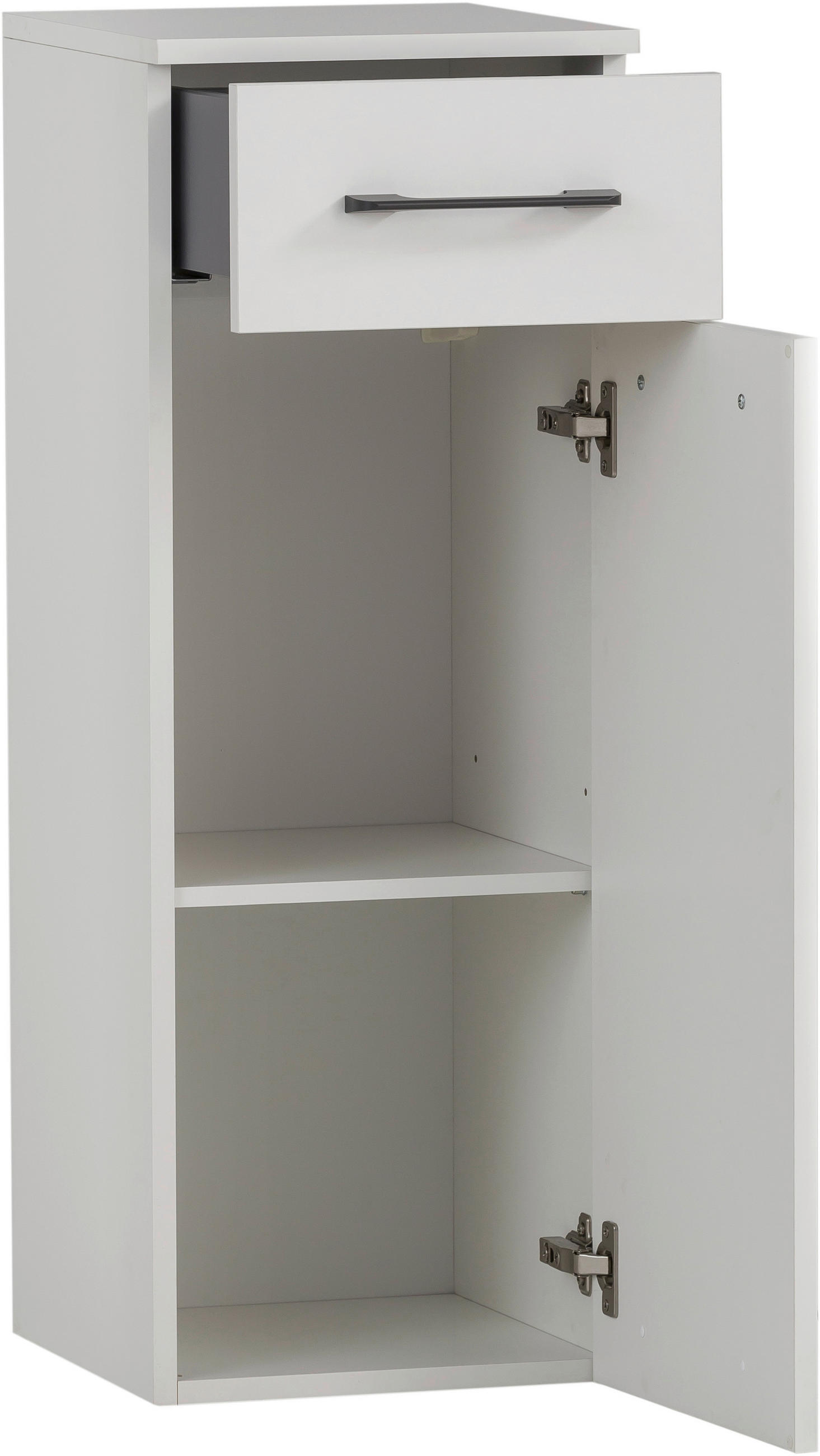 Thumbnail - Stylife Midischrank Maxim, Weiß, Holzwerkstoff, 1 Fächer, 1 Schubladen, 32.7x88.4x35.3 cm, Made in Germany, hängend, Bad...
