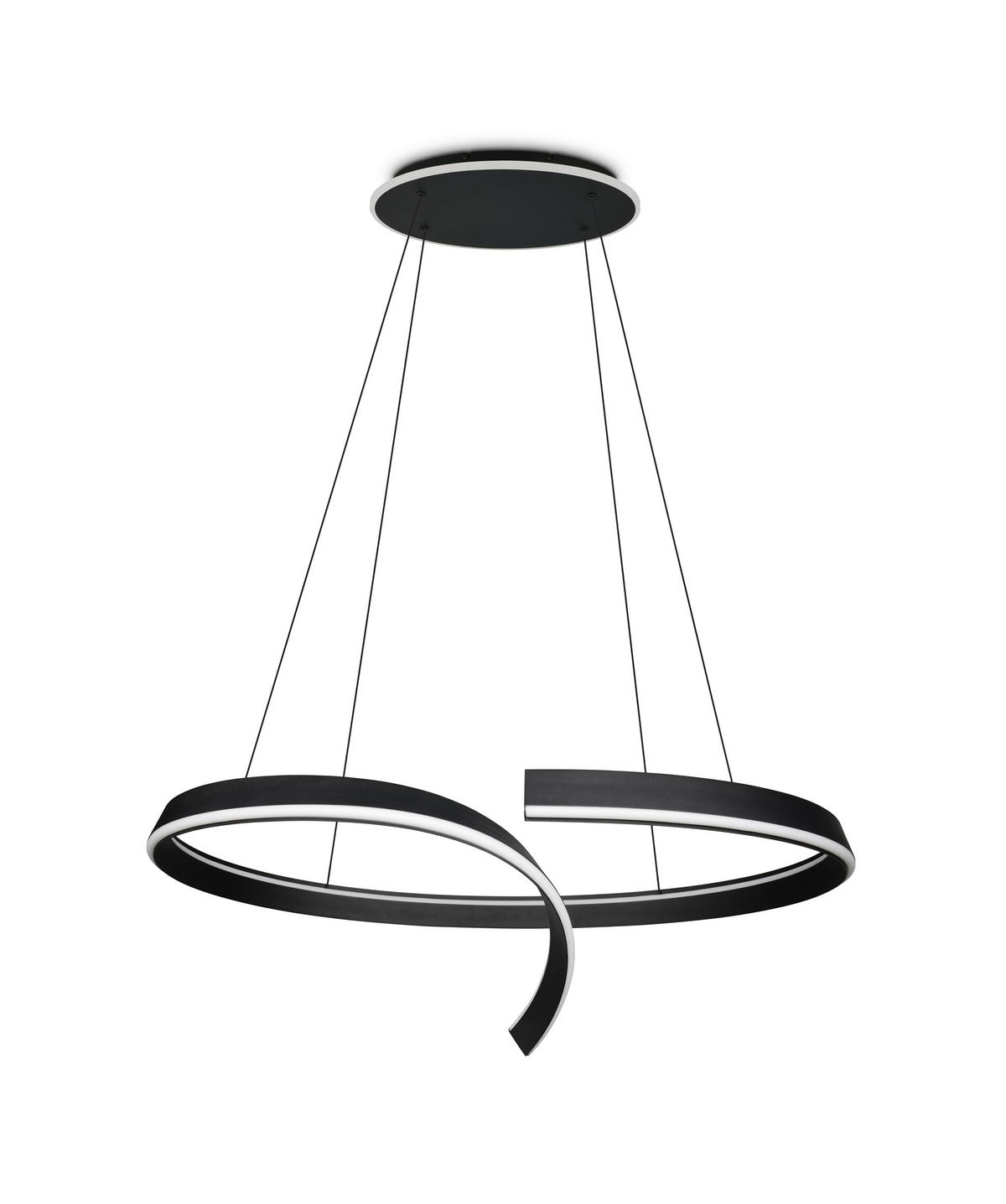 LED-HÄNGELEUCHTE CIRONDA 110/200/68 cm  - Schwarz, Design, Metall (110/200/68cm) - Cinque