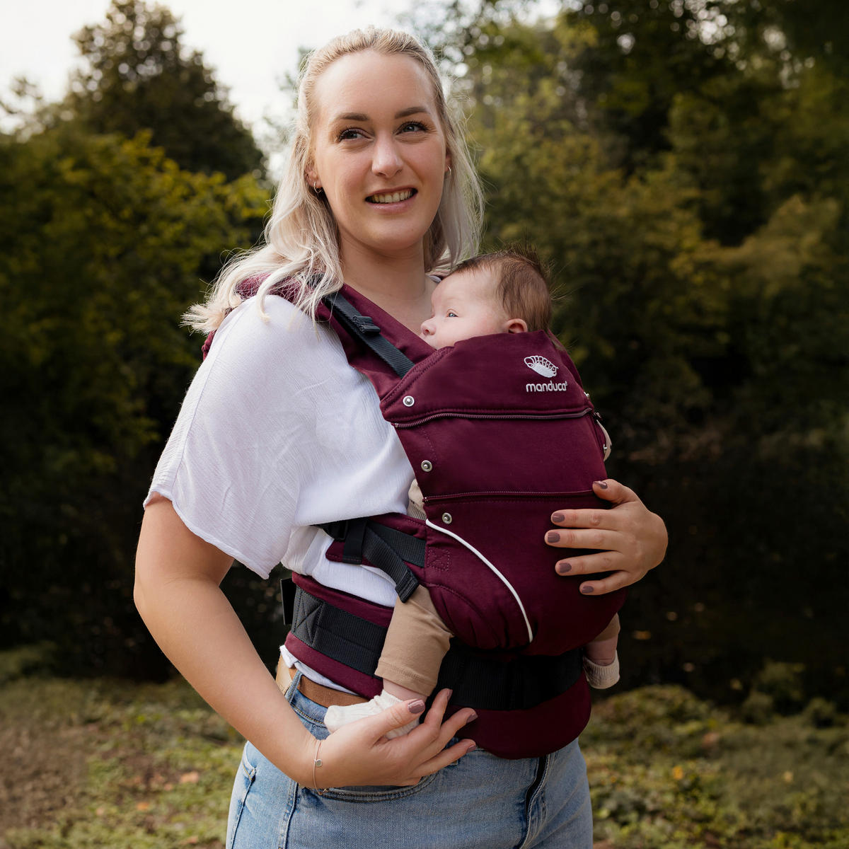 BABYTRAGE Manduca first  - Beere, Basics, Textil (One-Sizecm) - Wickelkinder Manduca
