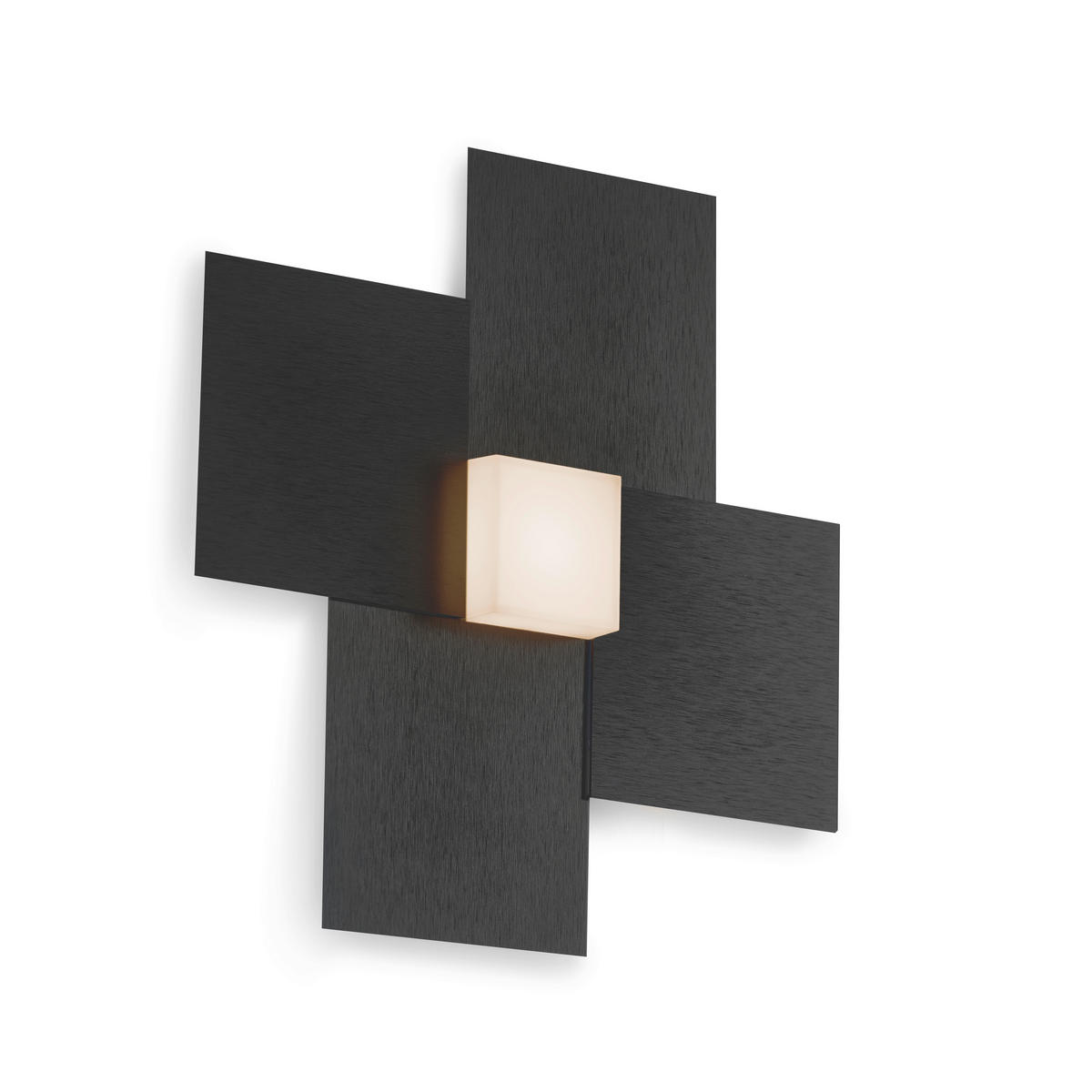 LED-WANDLEUCHTE Creo 28/6,5/28 cm  - Schwarz/Weiß, Design, Kunststoff/Metall (28/6,5/28cm) - Grossmann