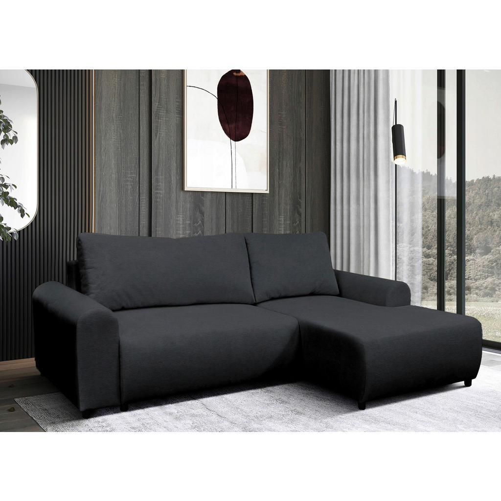 MID.YOU ROHOVÁ SEDAČKA, textil, čierna