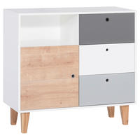 KOMMODE  in 103,5/96,5/45 cm  - Eichefarben/Graphitfarben, MODERN, Holz/Holzwerkstoff (103,5/96,5/45cm) - MID.YOU