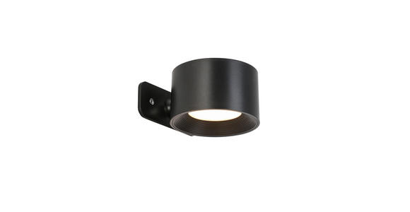 AKKU-WANDLEUCHTE - Schwarz, Basics, Kunststoff/Metall (9,2/8/4,5cm) - Novel