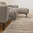 ECKSOFA in Chenille Beige  311/167 cm  - Beige/Schwarz, Design, Textil/Metall (311/167cm) - Xora