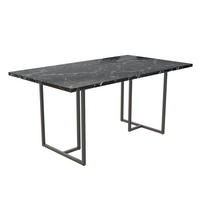 ESSTISCH in Metall, Holzwerkstoff 160/90/75 cm  - Schwarz, Design, Holzwerkstoff/Metall (160/90/75cm) - MID.YOU