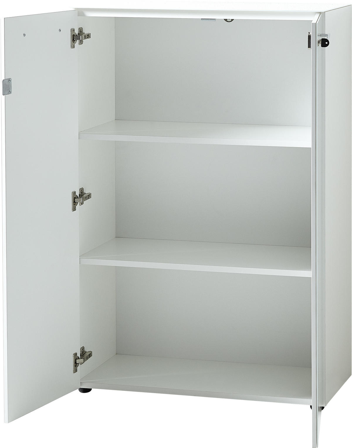 AKTENSCHRANK 80/120/37 cm  - Weiss, Modern, Glas/Holzwerkstoff (80/120/37cm) - Germania