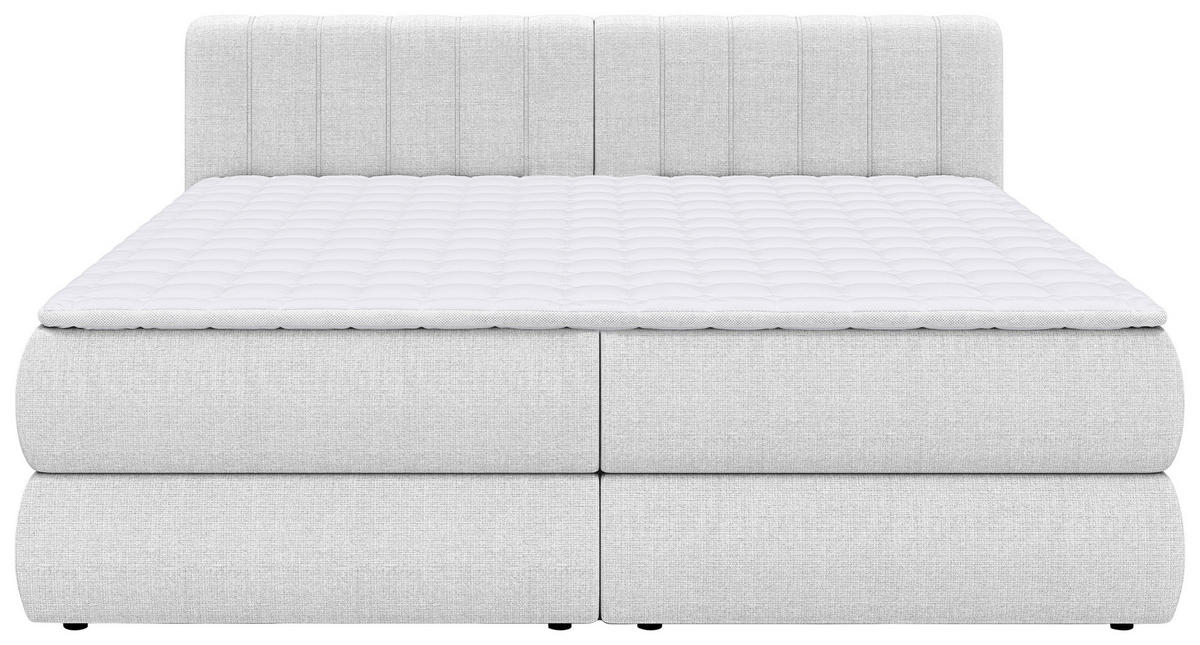 BOXSPRINGBETT 220/200 cm  Hellgrau  - Hellgrau/Schwarz, Design, Kunststoff/Textil (220/200cm) - Chameo