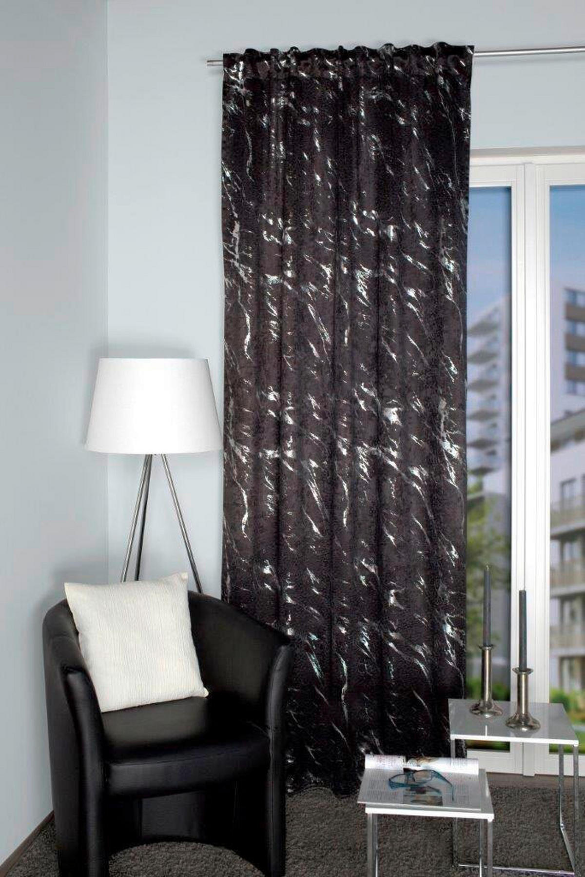 FERTIGVORHANG  blickdicht  140/225 cm   - Silberfarben, Basics, Textil (140/225cm)