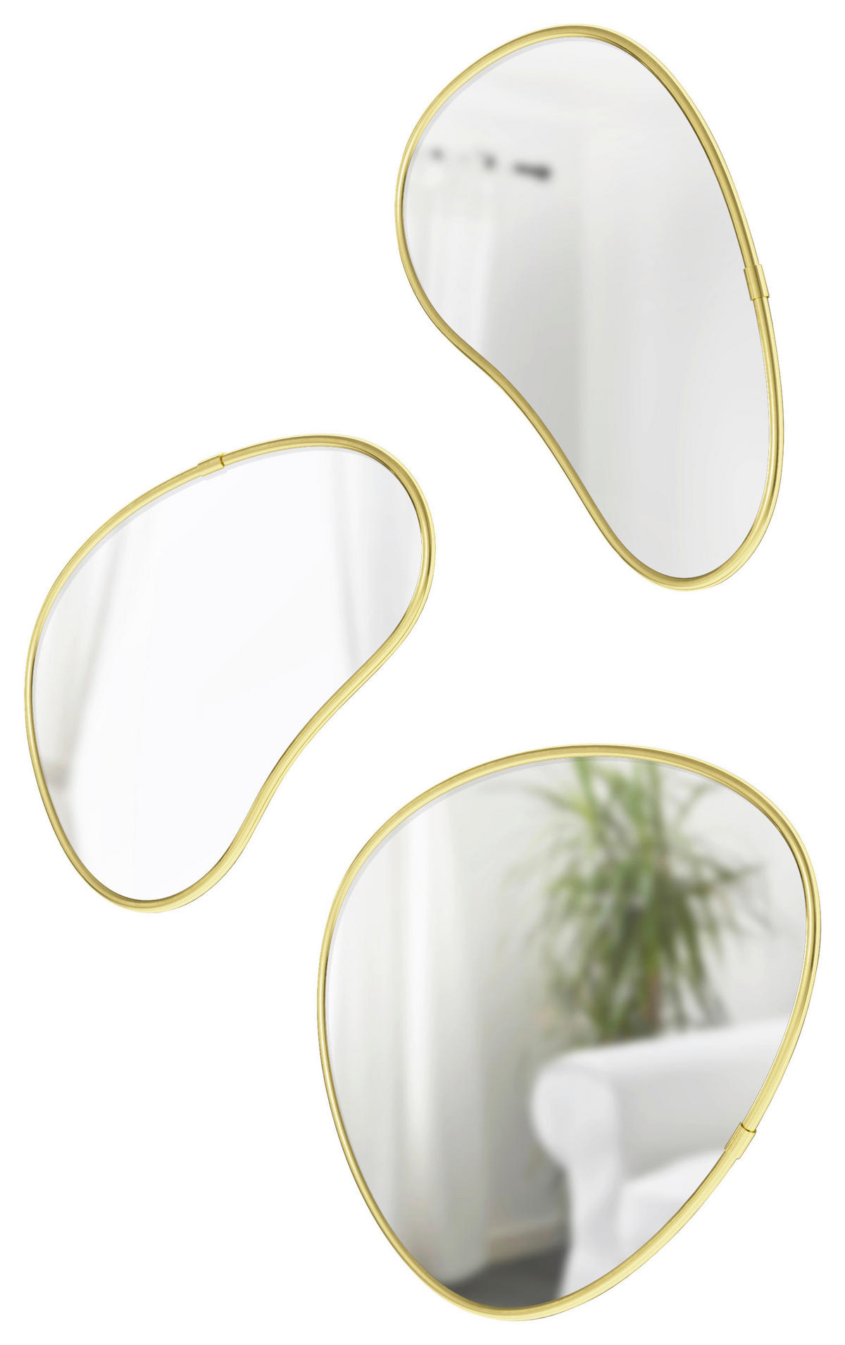 SPIEGELSET 25/30/1 cm    in  - Messingfarben, Design, Glas/Kunststoff (25/30/1cm) - Umbra