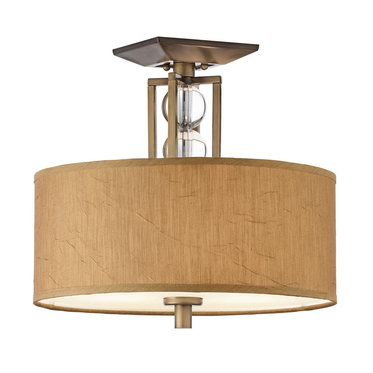 DECKENLEUCHTE Elstead Celestail 38.1/34.9 cm   - Bronzefarben, ROMANTIK / LANDHAUS, Glas/Textil (38.1/34.9cm) - Elstead Lighting