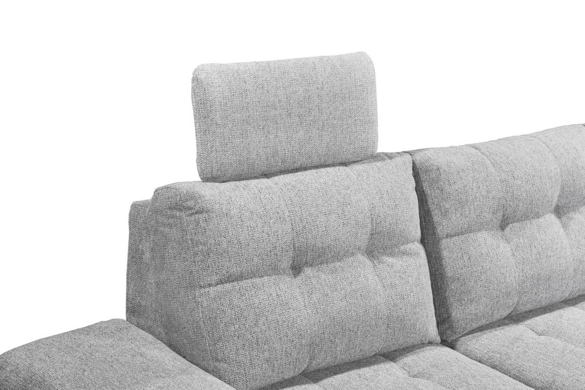 SJEDEĆA GARNITURA tekstil  svijetlo siva   - svijetlo siva/crna, Konvencionalno, tekstil/plastika (170/324/218cm) - MID.YOU