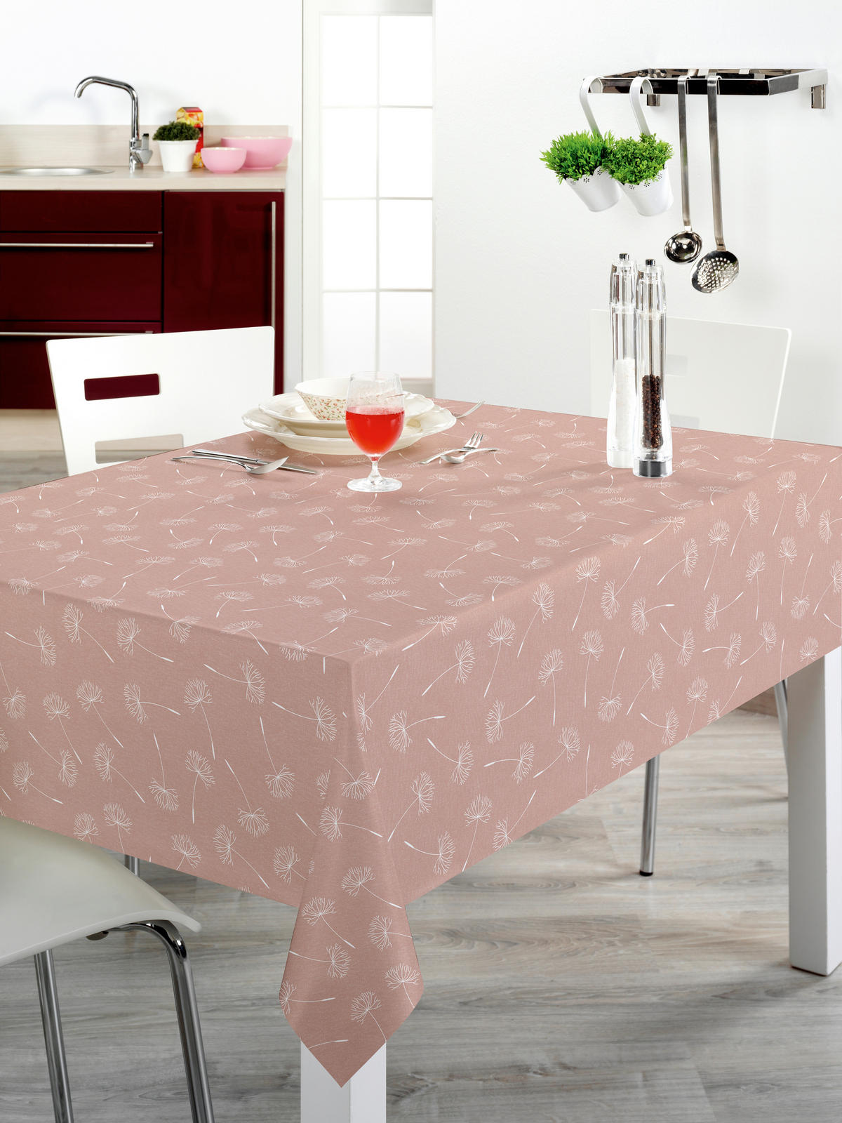 TISCHDECKE MILANO Textil Hellrosa 130/160 cm  - Hellrosa, KONVENTIONELL, Textil (130/160cm) - Peyer Syntex