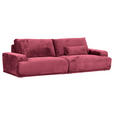 BIGSOFA Chenille Bordeaux  - Bordeaux/Schwarz, KONVENTIONELL, Kunststoff/Textil (282/73/115cm) - Carryhome