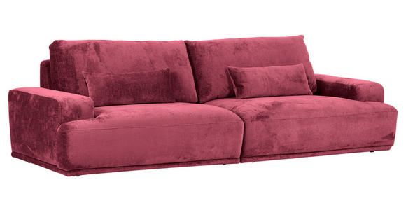 BIGSOFA Chenille Bordeaux  - Bordeaux/Schwarz, KONVENTIONELL, Kunststoff/Textil (282/73/115cm) - Carryhome