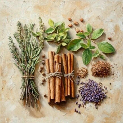 Euroart Glasbild Vintage Herbs Iii Mehrfarbig 30x30x1.40 cm