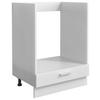 HERDUMBAUSCHRANK 60/82/46 cm  in Weiß  - Alufarben/Weiß, Design, Holzwerkstoff/Metall (60/82/46cm) - MID.YOU