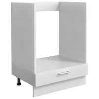 INBYGGNADSSKÅP FÖR SPIS 60/82/46 cm  i vit  - vit/aluminiumfärg, Design, metall/trämaterial (60/82/46cm) - MID.YOU