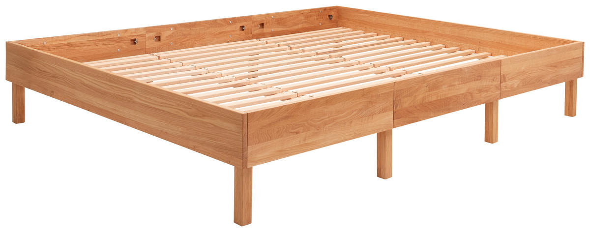 FAMILIENBETT - Wildeiche, Design, Holz (270/200cm) - Linea Natura