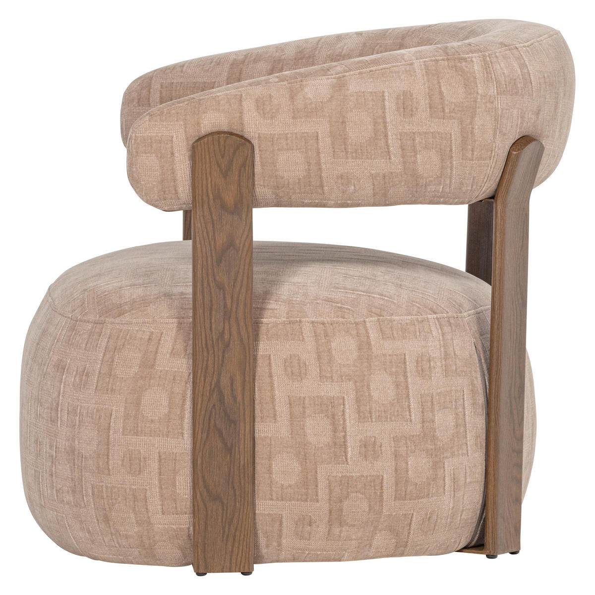 SESSEL in Webstoff Sandfarben  - Sandfarben/Schwarz, MODERN, Holz/Kunststoff (82/78/73cm) - Livetastic