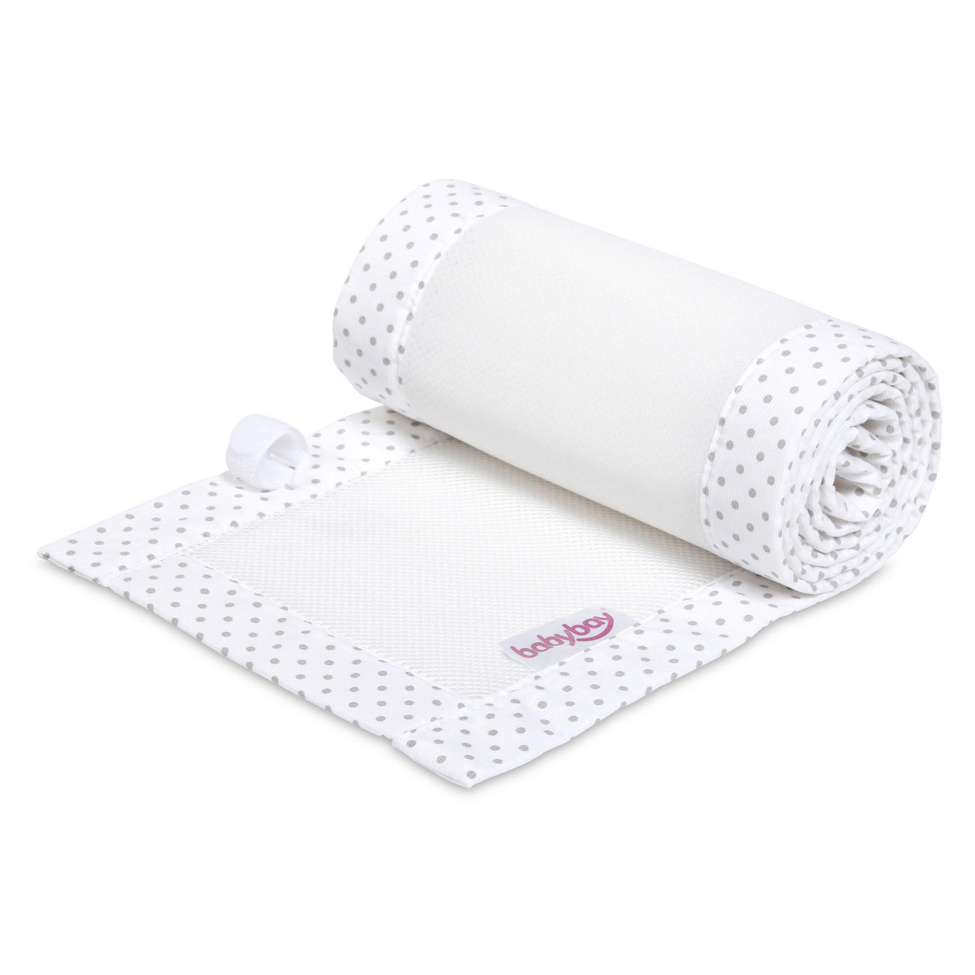 NESTCHEN babybay Nestchen 3D Mesh  - Weiß, Basics, Naturmaterialien (168/24/2cm) - Tobi