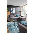 ECKSOFA inkl.Funktionen Dunkelgrau Webstoff  - Dunkelgrau/Schwarz, Design, Textil (245/160cm) - Xora