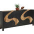 KOMODA, mangové dřevo, přírodní barvy, černá - černá/přírodní barvy, Trend, kov/dřevo (180/90/40cm) - Ambia Home KOMODA, mangové dřevo, přírodní barvy, černá - černá/přírodní barvy, Trend, kov/dřevo (180/90/40cm) - Ambia Home