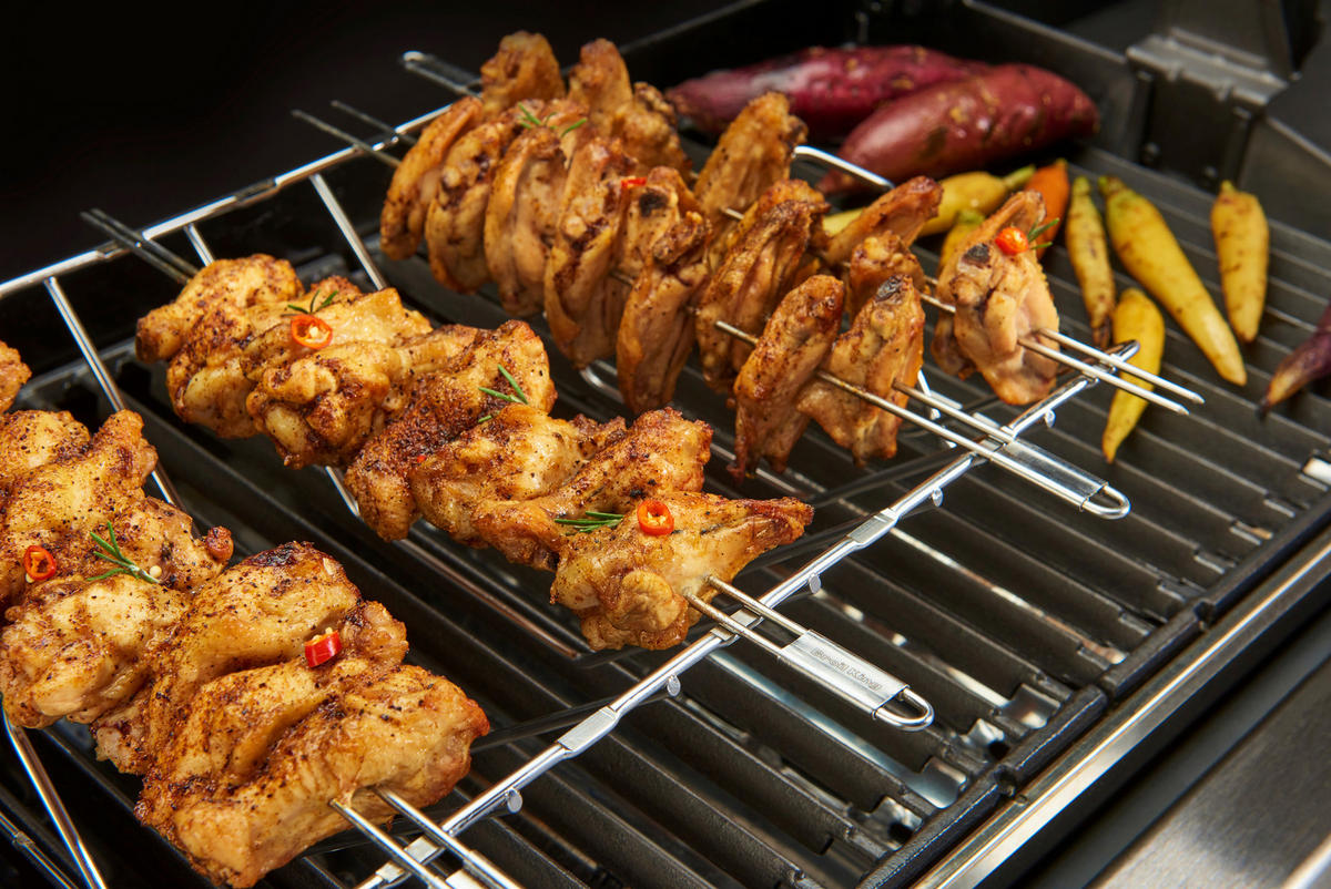 DODATKI ZA ŽAR - srebrne barve, Basics, kovina (39.25/10.1/28.7cm) - Broil King