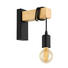 WANDLEUCHTE - Schwarz/Braun, Trend, Holz/Metall (6,5/21,5cm) WANDLEUCHTE - Schwarz/Braun, Trend, Holz/Metall (6,5/21,5cm)