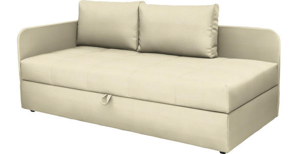 LIEGE  in Flachgewebe Creme  - Creme/Schwarz, Basics, Kunststoff/Textil (205/90/95cm) - Xora