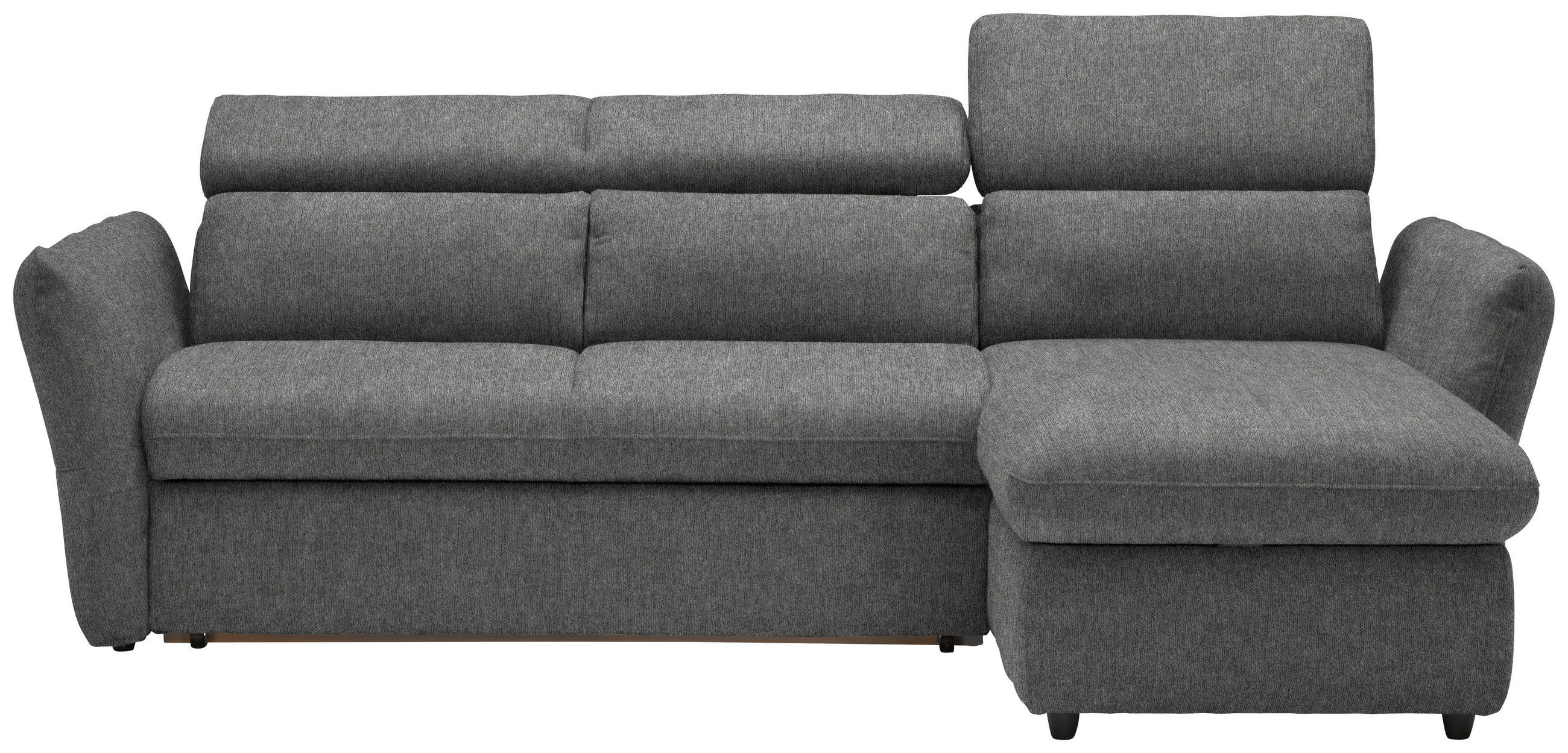 ECKSOFA in Mikrofaser Anthrazit  240/172 cm  - Anthrazit/Schwarz, Design, Kunststoff/Textil (240/172cm) - Stylife
