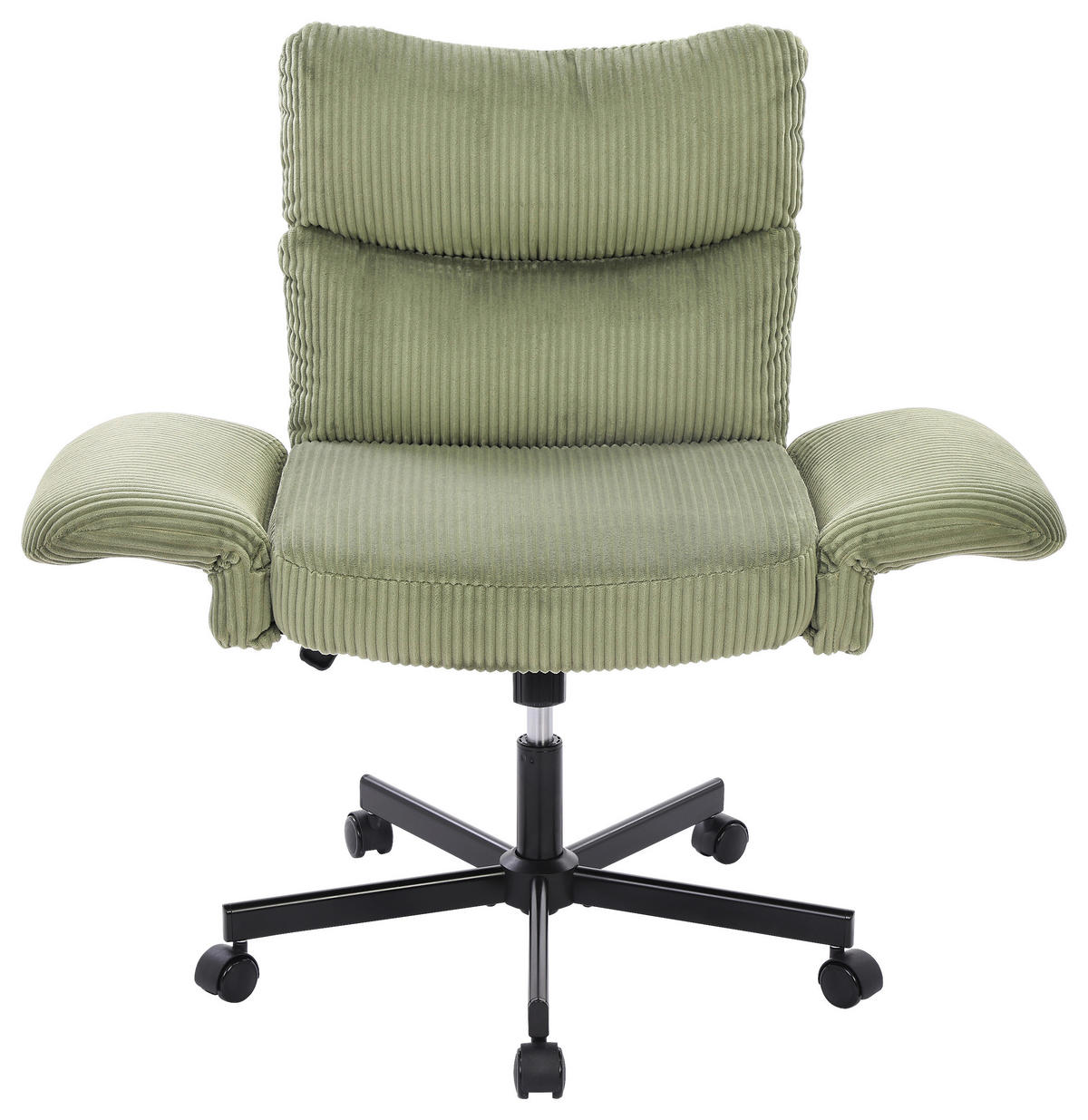 FORGÓSZÉK  kord zöld  - fekete/zöld, Modern, műanyag/textil (73/85-95/65cm) - Livetastic