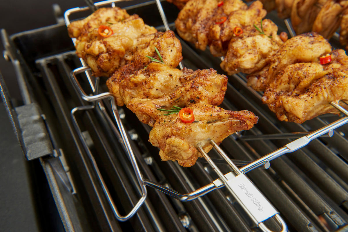 DODATKI ZA ŽAR - srebrne barve, Basics, kovina (39.25/10.1/28.7cm) - Broil King