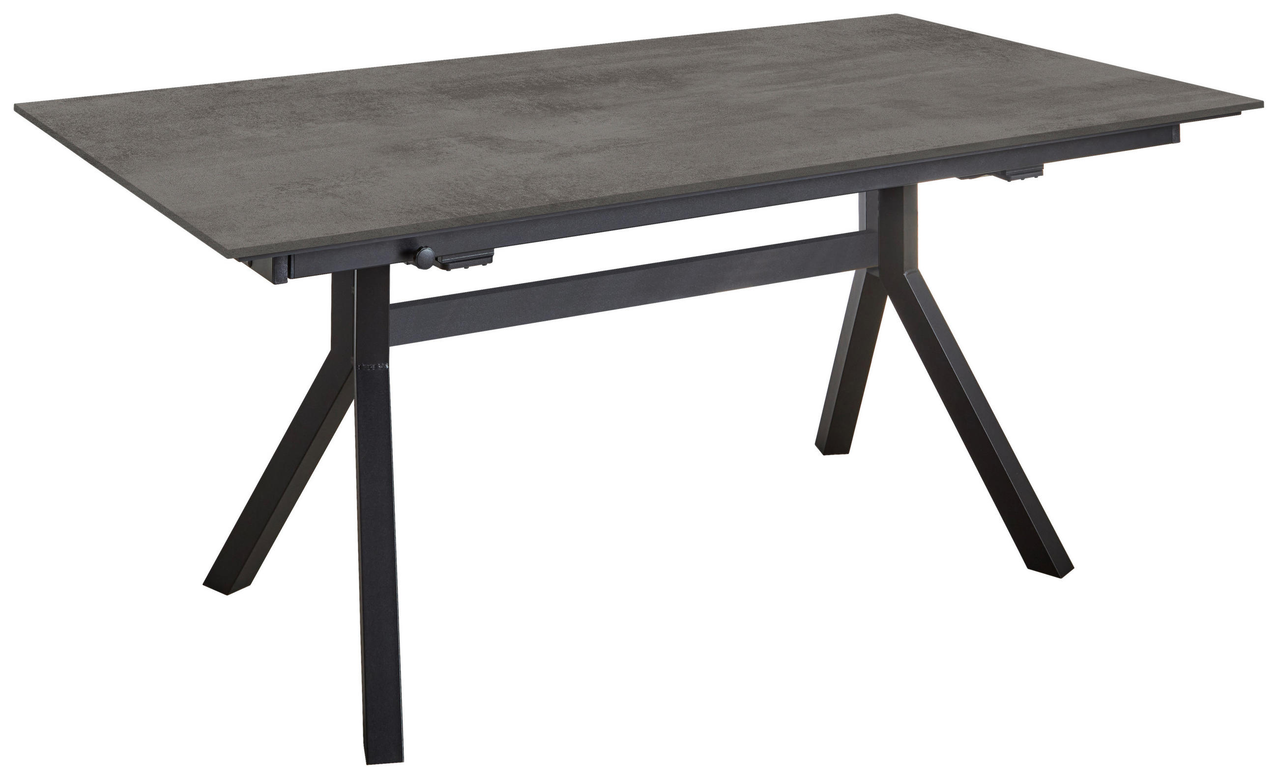 ESSTISCH rechteckig Schwarz, Schieferfarben  - Schieferfarben/Schwarz, Basics, Holzwerkstoff/Metall (160/95/76cm) - Celina Home