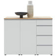 SIDEBOARD 135/102/41 cm  - Eichefarben/Schwarz, Design, Holz/Holzwerkstoff (135/102/41cm) - Dieter Knoll