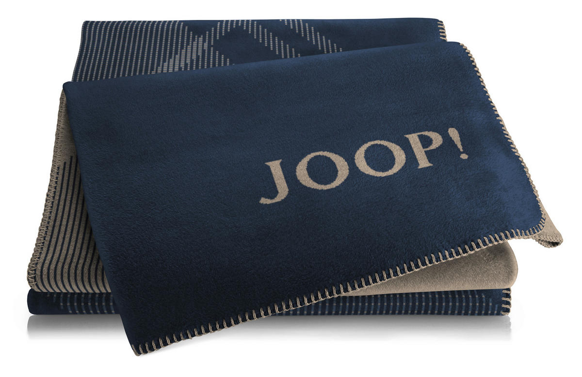 DEKA, bavlna, 150/200 cm - pískové barvy/tmavě modrá, Design, textil (150/200cm) - Joop!