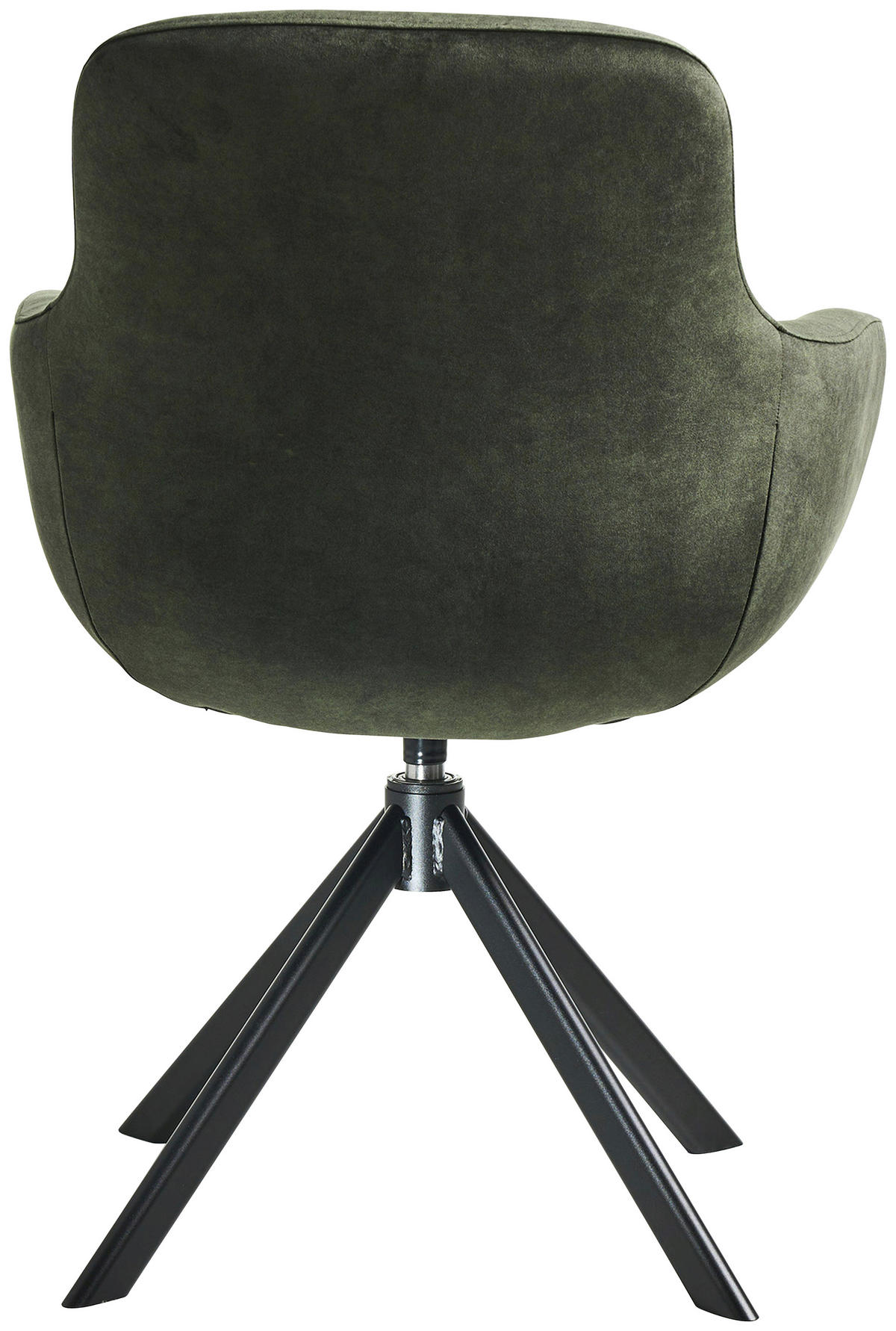 ARMLEHNSTUHL  in Edelstahl Velours  - Waldgrün/Schwarz, Basics, Textil/Metall (62/89/61cm) - Celina Home