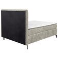 BOXSPRINGBETT 140/200 cm  in Hellgrau  - Hellgrau/Schwarz, Design, Textil/Metall (140/200cm) - Esposa