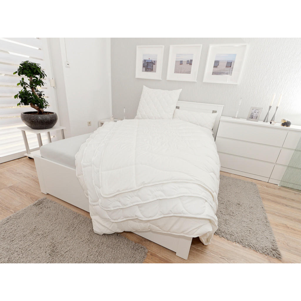 Thumbnail - Beco Kopfkissen EcoWell, Natur, Textil, Füllung: Polyester,Faserbällchen, Hohlfaser, 80x80 cm, Blauer Engel, für Haussta...