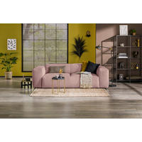 3-SITZER-SOFA HANNAH Cord Rosa  - Schwarz/Rosa, Design, Kunststoff/Textil (247/75/104cm) - MID.YOU