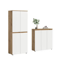 GARDEROBENSCHRANK  in 190/175/37 cm  - Eichefarben/Schwarz, Design, Holzwerkstoff/Kunststoff (190/175/37cm) - Livetastic