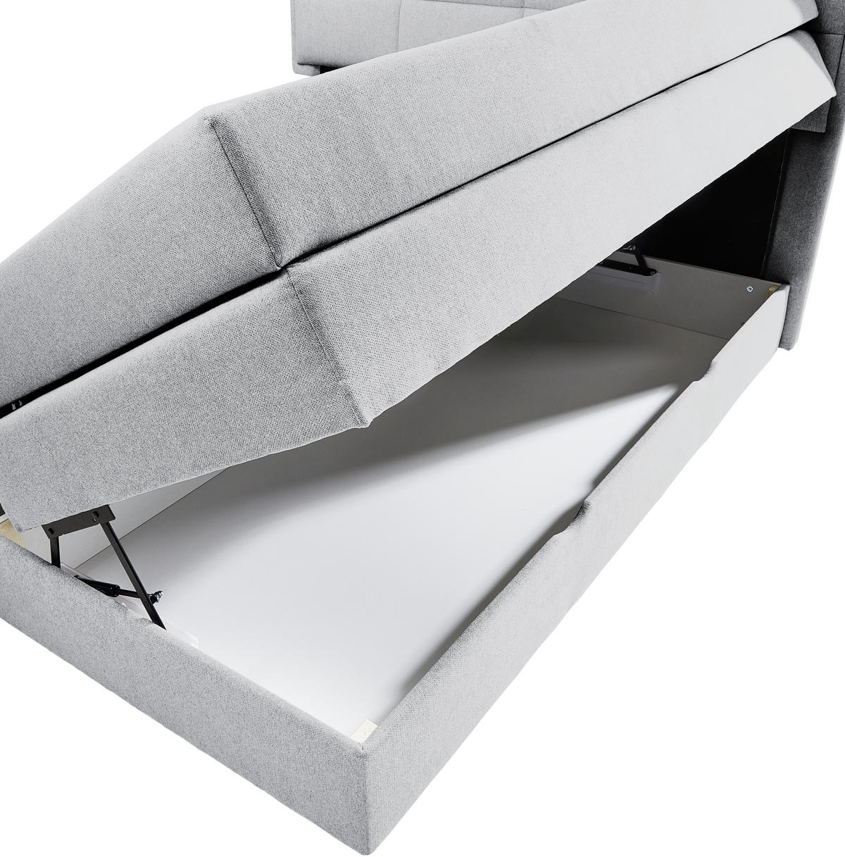 BOXSPRINGBETT 140/200 cm  in Greige  - Greige/Schwarz, Konventionell, Kunststoff/Textil (140/200cm) - Esposa
