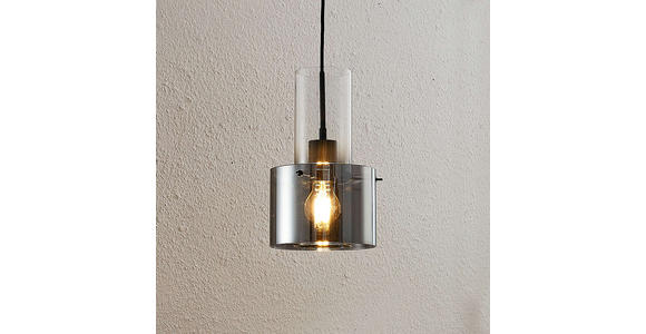 HÄNGELEUCHTE 18/150 cm  - Dunkelgrau, Design, Glas/Metall (18/150cm) - Dieter Knoll