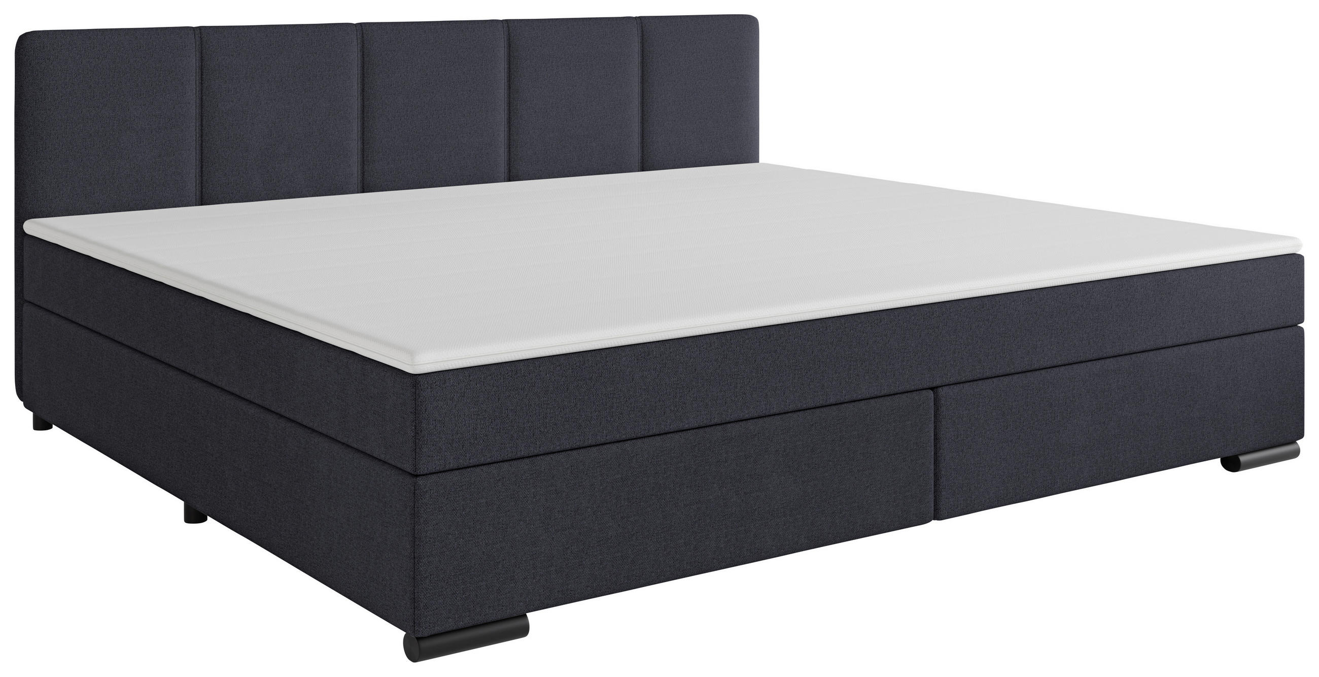 BOXSPRINGBETT 240/200 cm  in Anthrazit  - Anthrazit/Schwarz, MODERN, Karton/Holz (240/200cm) - MID.YOU