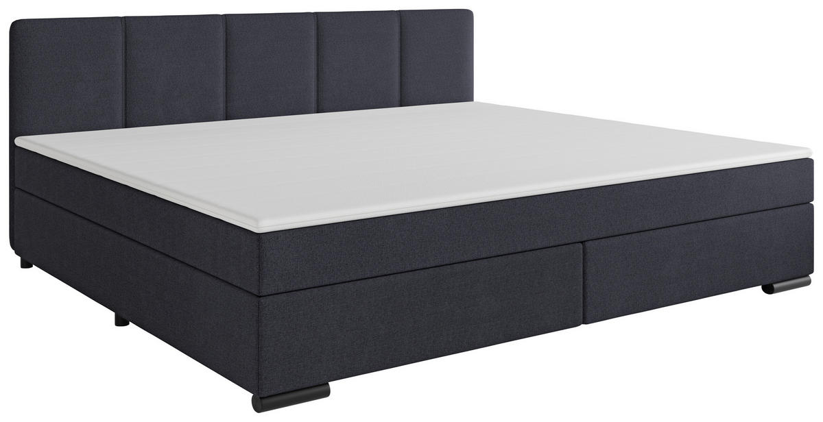 BOXSPRINGBETT 240/200 cm  in Anthrazit  - Anthrazit/Schwarz, MODERN, Karton/Holz (240/200cm) - MID.YOU
