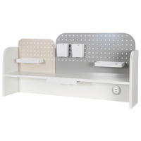 SCHREIBTISCHAUFSATZ  in Grau, Weiß, Kaschmir  - Kaschmir/Weiß, MODERN, Holzwerkstoff/Metall (102/50/25cm) - Roba