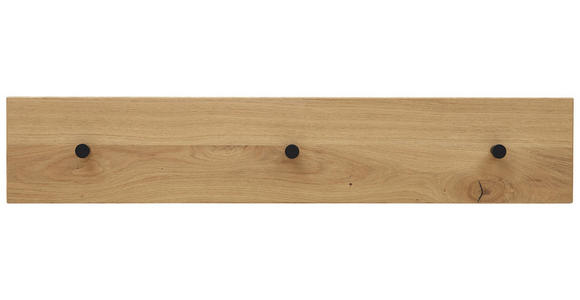 HAKENLEISTE - Eichefarben/Anthrazit, Design, Holz/Metall (80/15/2cm) - Dieter Knoll