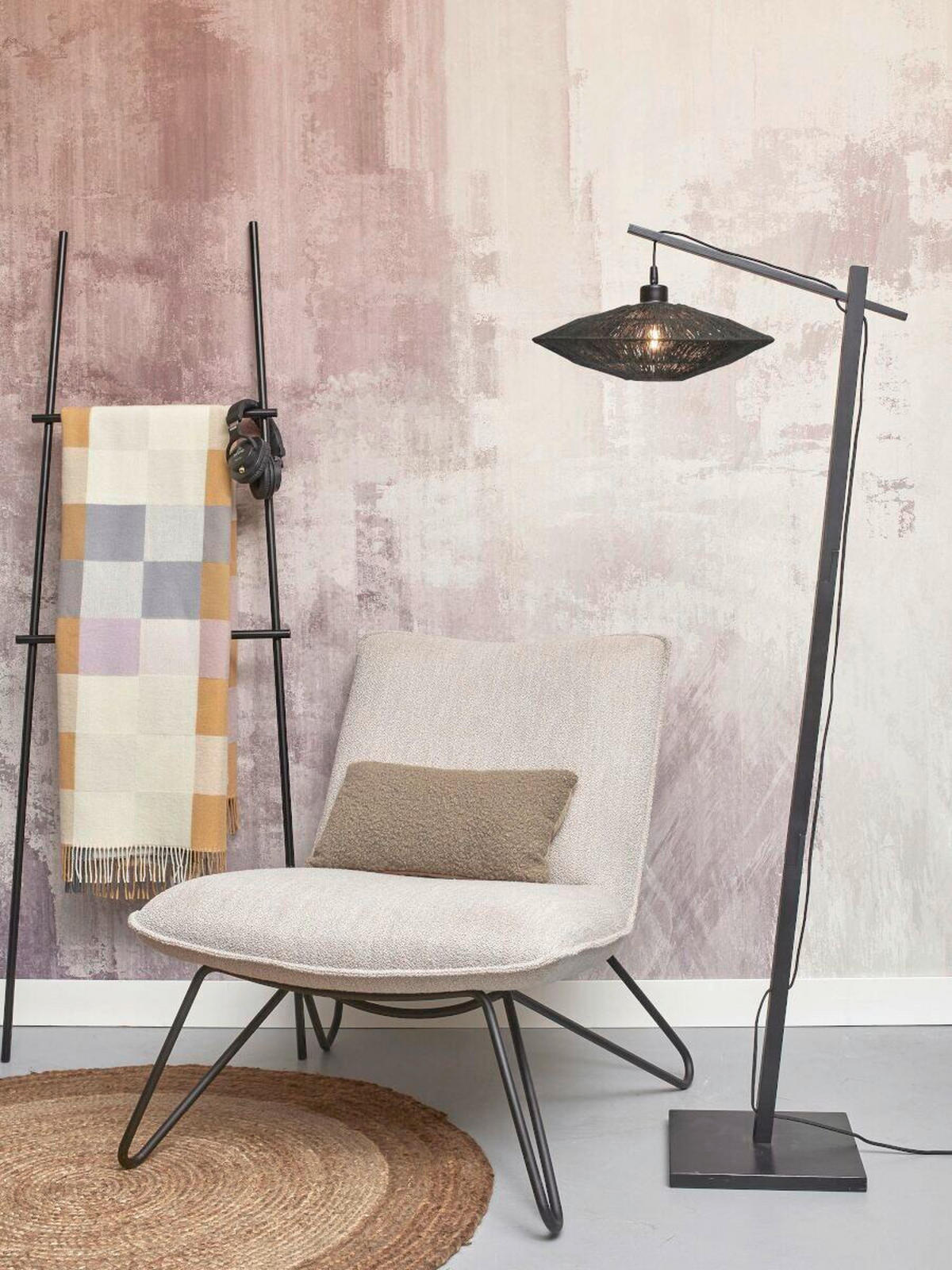 STOJACÍ LAMPA, 62/40/150 cm - černá, Trend (62/40/150cm) - Good & Mojo