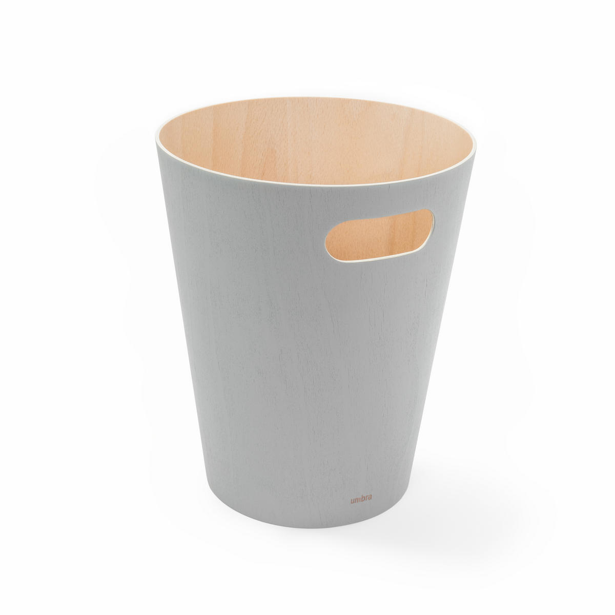 PAPIERKORB Woodrow 7,5 L  - Naturfarben/Grau, Design, Holz (23/28/23cm) - Umbra