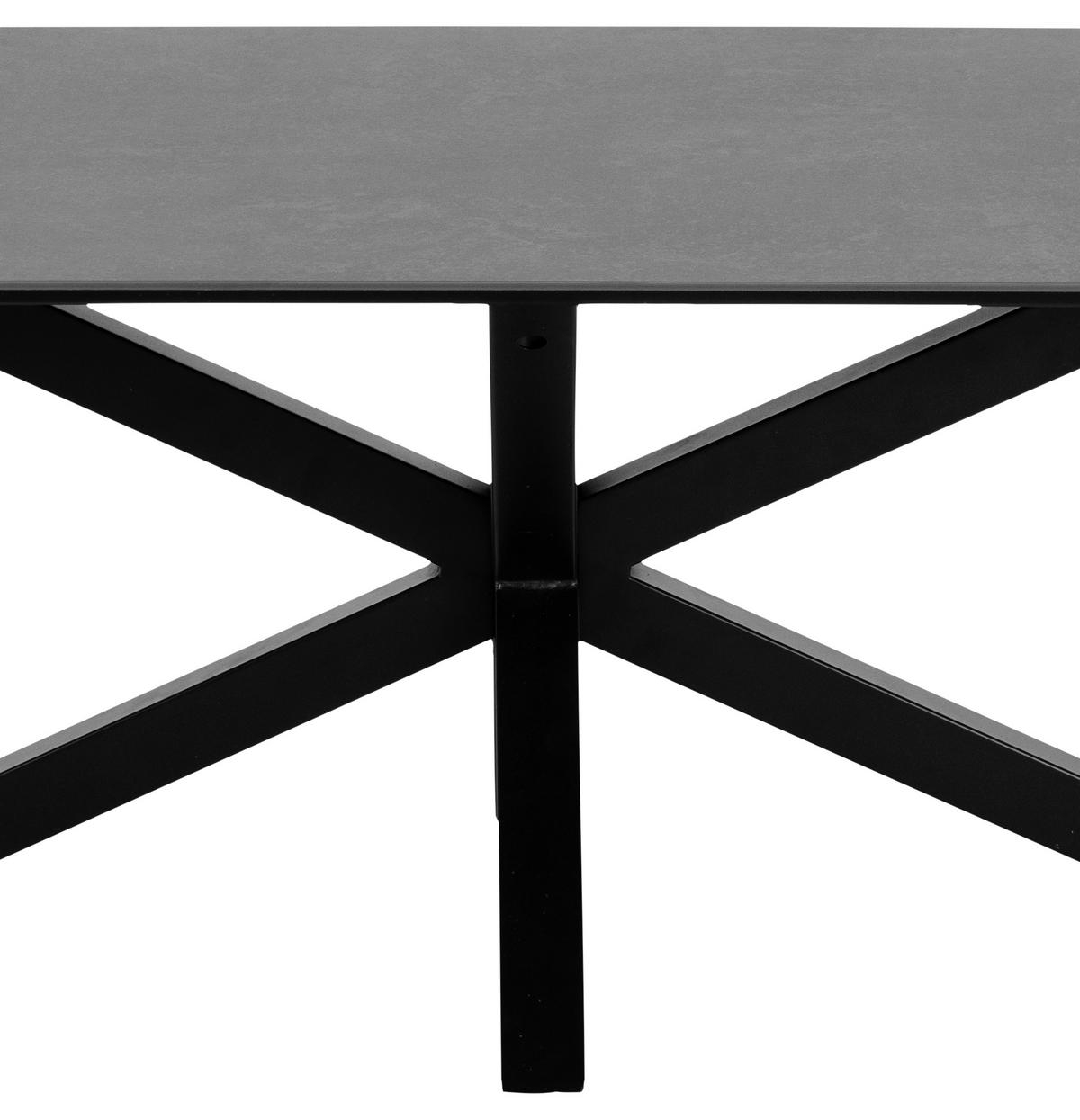 KLUB STOČIĆ  crna  - crna, Lajfstajl, staklo/metal (130/70/46cm) - Hom`in